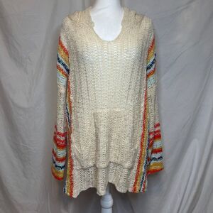 Easel Los Angeles Knit Pullover Sweater Hoodie Womens Stylish